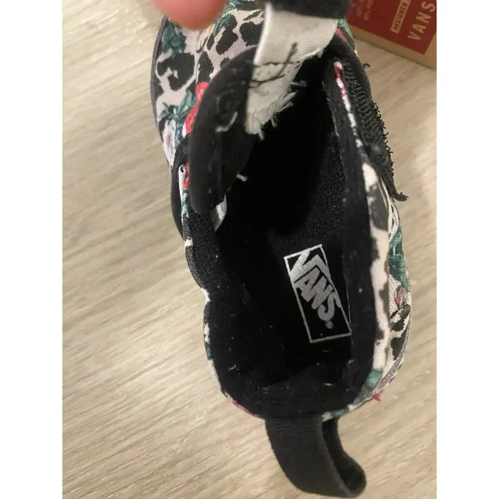 Vans‎ Infant Slip-On V Crib Leopard Floral Hook & Loop Size US 4 Infant Shoes